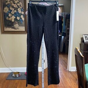 Elegant Black Glitter Dot Women's boot  Leg Pants